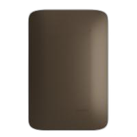 Placa 4x2 cega + supote - cor bronze